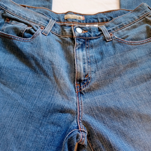 Levis Vintage Strauss Women's Straight leg Denim jeans 505 blue 12 M - Picture 4 of 7